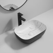 MIXXUS PREMIUM DIVERSE-0112 MARBLE-BLACK Раковина накладна 455х325х135mm (1 шт/ящ)
