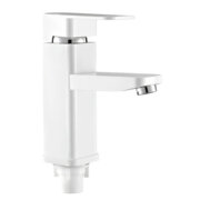 PLAMIX Kub 001 White (матеріал-пластик, без підводки) Змішувач для умивальника