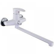 PLAMIX CEZAR-006 EURO SET White Змішувач для ванни (зі шлангом, лійкою та кронштейном) (20 шт/ящ)