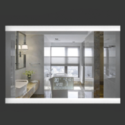 GRUNVEL S90x60 - 29 Дзеркало прямокутне з фронт. підсвіч.; мультифункц. дисплей з блютуз; 90*60 см