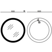MIXXUS PLAIN MC03-60 Дзеркало з LED Touch, Anti-fog, димером, рег. яскр. (5 шт/ящ)