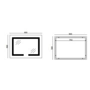MIXXUS HARD MR07-50x80 Дзеркало з LED Touch, Anti-fog, димером, рег. яскр. (5
