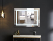 MIXXUS WARM MR02-90x70 Дзеркало з LED Touch, Anti-fog, димером, рег. яскр., годинником (5 шт/ящ)