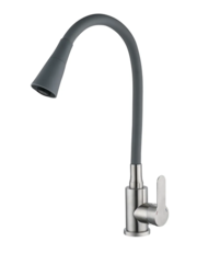 MIXXUS DAX-011 REFL.GRAY Зміш. для кухні з силік. вил. з нерж. сталі SUS304 (вил. сірий)(10 шт/ящ)