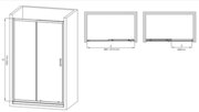 MIXXUS PREMIUM DIVERSE SD01-100*185-TR BLACK Двері в нішу,прозоре скло 5 мм(1ш/ящ)