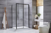 MIXXUS PREMIUM DIVERSE SC03-100x80x195-TR BLACK Душова кабіна без піддону прозоре скло 6мм