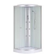 MIXXUS STRONG SBH02-90x90x215-FB SATIN  4 ЯЩИКА Бокс душ. з гідром. з низ. піддоном матове скло 4мм