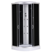 MIXXUS STRONG SBH02-90x90x215-GR SATIN (4 ЯЩИКА) Бокс душ. з гідром. з низ.піддон. сіре тон скло 4мм