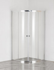 MIXXUS PLAIN SC01-90x90x185-TR CHROME Душова кабіна без піддону прозоре скло 4мм (1 шт/ящ)