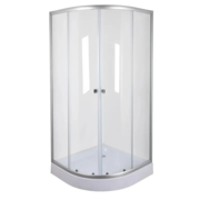 MIXXUS PLAIN SC01-90x90x185-TR CHROME Душова кабіна без піддону прозоре скло 4мм (1 шт/ящ)