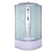 MIXXUS STRONG SB01-90x90x215-FB SATIN (в 3 ящ) Бокс душ. без гідром. з вис. піддоном матове скло 4мм
