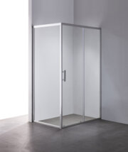 MIXXUS HARD SC01-120x80x185-TR CHROME Душова кабіна без піддону прозоре скло 5мм