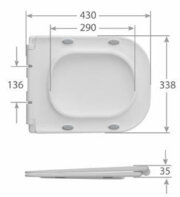 MIXXUS QUADRO-0404-T1 (компл.в 2 ящ) Унітаз-компакт 660х360х820mm, система змиву TORNADO 1.0