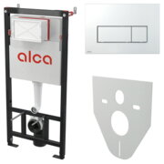 Alca Plast Інсталяція для підвісного унітазу Комплект 4в1 AM101/1120 ХРОМОВАНА ПРЯМОКУ кнопкою M571