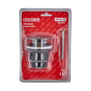 KOER PW-01-05 1 1/4'' Донний клапан д/раков.універс(з/без перел) СLICK-СLACK (Кол.чорн) (20 шт/ящ)