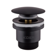 KOER PW-01-05 1 1/4'' Донний клапан д/раков.універс(з/без перел) СLICK-СLACK (Кол.чорн) (20 шт/ящ)