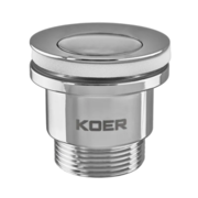 KOER PW-02-01 1 1/4'' Донний клапан д/раков.універс(з/без перел) СLICK-СLACK (Кол.хром) (20 шт/ящ)