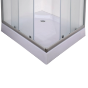 MIXXUS CUBIC SCT01-100x100x195-FB CHROME (в 2 ящ) Душова кабіна з низьким піддоном матове скло 4мм