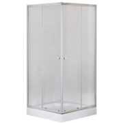 MIXXUS CUBIC SCT01-100x100x195-FB CHROME (в 2 ящ) Душова кабіна з низьким піддоном матове скло 4мм