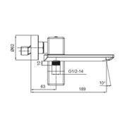 KOER KB-41010-01 Змішувач для ванни з коротким виливом (Колір хром) (8 шт/ящ)