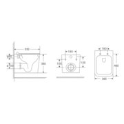 MIXXUS PREMIUM QUADRO-0302-R BLACK Унітаз підвісний 530х360х365mm система змиву RIMLESS (1 шт/ящ)