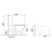 MIXXUS BEVEL-0407-T1 (компл.в 2 ящ) Унітаз-компакт 630х350х795mm система змиву TORNADO 1.0