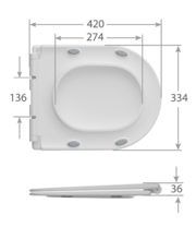 MIXXUS BEVEL-0407-T1 (компл.в 2 ящ) Унітаз-компакт 630х350х795mm система змиву TORNADO 1.0