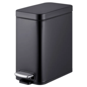 MIXXUS PREMIUM QUADRO-TC0105 BLACK Відро для сміття з пл.закр. прямокутне 5 л (кол.чорний) (6 шт/ящ)