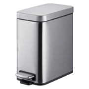 MIXXUS PREMIUM QUADRO-TC0105 SS COLOR Відро для сміття з пл.закр. прямокутне 5л (кол.нерж) (6шт/ящ)