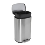 MIXXUS BEVEL-TC0112 SS COLOR Відро для сміття з плавним закриттям прямокутне 12л (кол.нерж) (4шт/ящ)