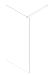 KOER SR SP01-90x200-TR-01 Душова перегородка Walk-In прозоре скло EASY CLEAN 8мм ХРОМ (1 шт/ящ)