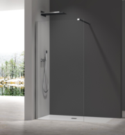 KOER SR SP01-90x200-TR-01 Душова перегородка Walk-In прозоре скло EASY CLEAN 8мм ХРОМ (1 шт/ящ)