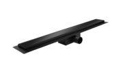 KOER FD08-70x800-GLASS BLACK Душ.трап з нерж.ст. SUS304 70x800мм зі склян.панеллю(Кол.чорн)(5 шт/ящ)