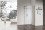 KOER SR SC03-90x90x200-TR-12 Душова кабіна без піддону проз.скло EASY CLEAN 6мм МАТ.ЗОЛОТО (1 шт/ящ)