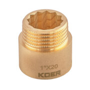 KOER KF.E10-20.WN - 1"-20мм Подовжувач БЕЗ НІКЕЛЮ (70 шт/ящ, 10 шт/уп)
