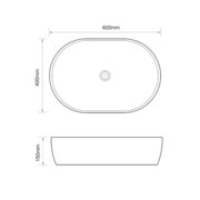 MIXXUS PREMIUM ELLIPSE-0105 EDGE GOLD Раковина накладна 600х400х150mm (1 шт/ящ)