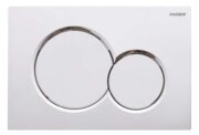 KOER KT-0601-01 Панель змиву 240x160x10mm пластикова, кнопка кругла (колір ХРОМ) (10 шт/ящ)