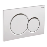 KOER KT-0601-01 Панель змиву 240x160x10mm пластикова, кнопка кругла (колір ХРОМ) (10 шт/ящ)