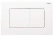 KOER KT-0602-03 Панель змиву 240x160x10mm пластикова, кнопка квадратна (колір БІЛИЙ) (10 шт/ящ)