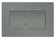 KOER KT-0602-07 Панель змиву 240x160x10mm пластикова, кнопка квадратна (колір ГРАФІТ) (10 шт/ящ)