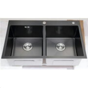 KRAFT Мийка Handmade Двойна HD7848_20 D BLACK 780*450*230 DECOR