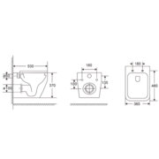 MIXXUS PREMIUM STYLE-0301-T1 Унітаз підвісний 530х365х370mm система змиву TORNADO 1.0 (1 шт/ящ)