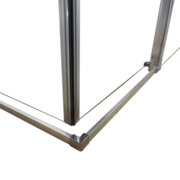 KOER SR SC03-90x90x200-TR-02 Душова кабіна без піддону прозоре скло EASY CLEAN 6мм SS COLOR (1шт/ящ)