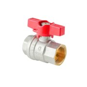 KOER EXTREME KE.217-20 - 3/4" FF Кран кульовий ГГМ, ручка "метелик" червона (56 шт/ящ, 14шт/уп)