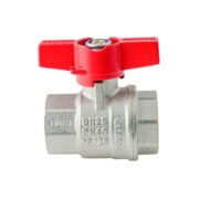 KOER EXTREME KE.217-25 - 1" FF Кран кульовий ГГМ, ручка "метелик" червона (32 шт/ящ, 8шт/уп)