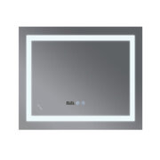 MIXXUS WARM MR02-80x80 Дзеркало з LED Touch, Anti-fog, димером, рег. яскр., годинником (5 шт/ящ