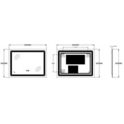ZERIX KUBIX MR04-80x60-REVERSE Дзеркало з LED Touch, Anti-fog, димером, рег. яскр. (5 шт/ящ)