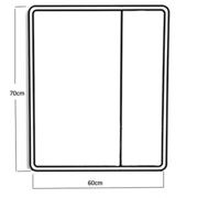 MIXXUS PREMIUM OLIVARY CM01-60x70x13 Дзеркальна шафка з LED Touch, димером, рег. яскр. (1 шт/ящ)