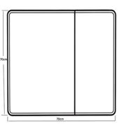 MIXXUS PREMIUM OLIVARY CM01-70x70x13 Дзеркальна шафка з LED Touch, димером, рег. яскр. (1 шт/ящ)