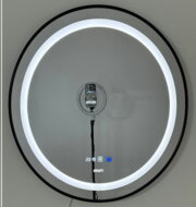 KRAFT Дзеркало з LED 2045 7070 Black Круг з чорним обрамленням
